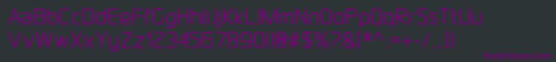Czcionka DraftwerkMedium – fioletowe czcionki na czarnym tle