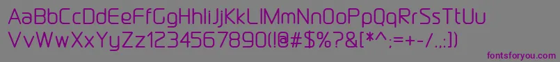 Шрифт DraftwerkMedium – фиолетовые шрифты на сером фоне