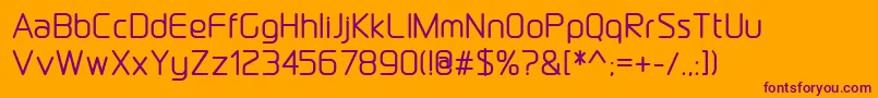 Шрифт DraftwerkMedium – фиолетовые шрифты на оранжевом фоне