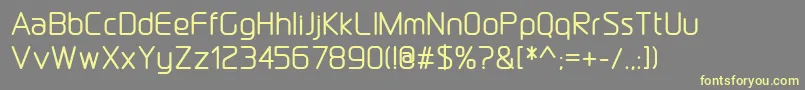 DraftwerkMedium Font – Yellow Fonts on Gray Background