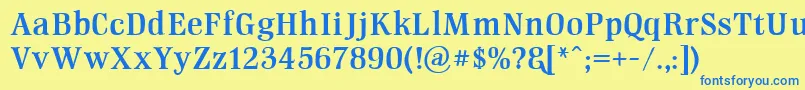 GmHightopDemoversion Font – Blue Fonts on Yellow Background