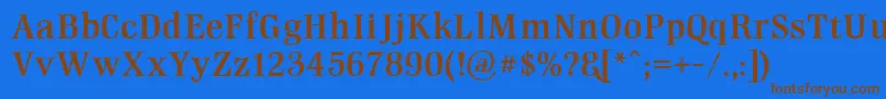 GmHightopDemoversion Font – Brown Fonts on Blue Background