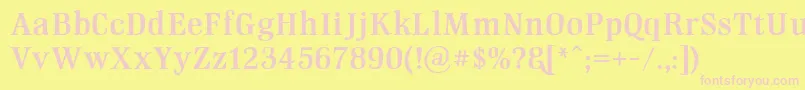 GmHightopDemoversion Font – Pink Fonts on Yellow Background