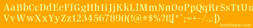 GmHightopDemoversion Font – Yellow Fonts on Orange Background