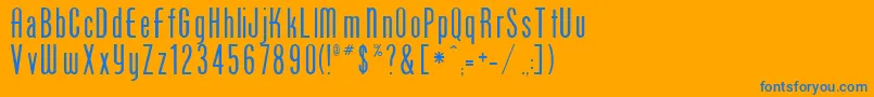 フォントPhoenixOne – オレンジの背景に青い文字