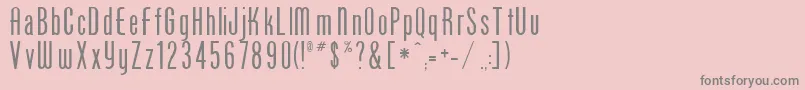 フォントPhoenixOne – ピンクの背景に灰色の文字