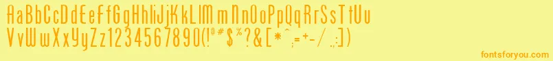 PhoenixOne Font – Orange Fonts on Yellow Background