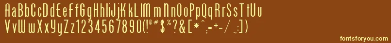 PhoenixOne Font – Yellow Fonts on Brown Background