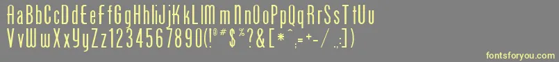 PhoenixOne-Schriftart – Gelbe Schriften auf grauem Hintergrund