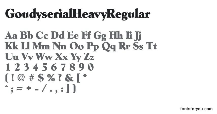 GoudyserialHeavyRegular Font – alphabet, numbers, special characters