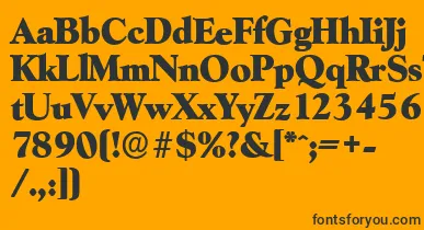 GoudyserialHeavyRegular font – Black Fonts On Orange Background