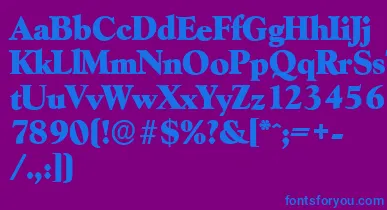 GoudyserialHeavyRegular font – Blue Fonts On Purple Background