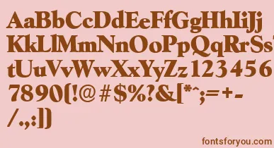 GoudyserialHeavyRegular font – Brown Fonts On Pink Background