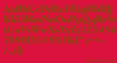 GoudyserialHeavyRegular font – Brown Fonts On Red Background