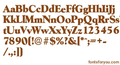 GoudyserialHeavyRegular font – Brown Fonts On White Background