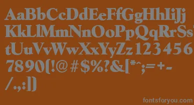 GoudyserialHeavyRegular font – Gray Fonts On Brown Background