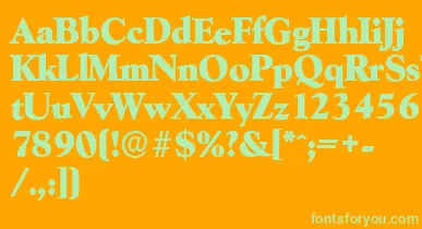 GoudyserialHeavyRegular font – Green Fonts On Orange Background