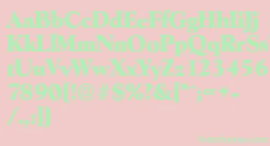 GoudyserialHeavyRegular font – Green Fonts On Pink Background