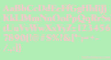 GoudyserialHeavyRegular font – Pink Fonts On Green Background