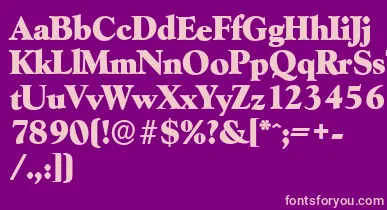 GoudyserialHeavyRegular font – Pink Fonts On Purple Background