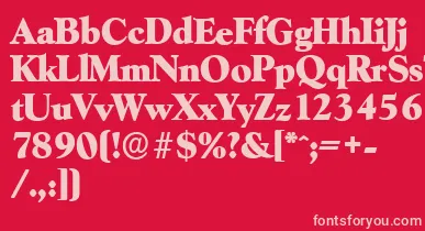 GoudyserialHeavyRegular font – Pink Fonts On Red Background