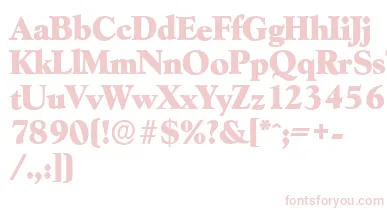 GoudyserialHeavyRegular font – Pink Fonts On White Background