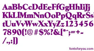 GoudyserialHeavyRegular font – Purple Fonts On White Background
