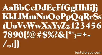 GoudyserialHeavyRegular font – White Fonts On Brown Background