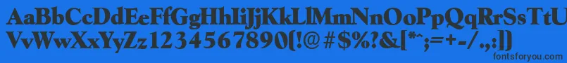 GoudyserialHeavyRegular Font – Black Fonts on Blue Background