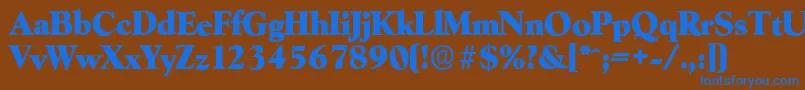 GoudyserialHeavyRegular Font – Blue Fonts on Brown Background