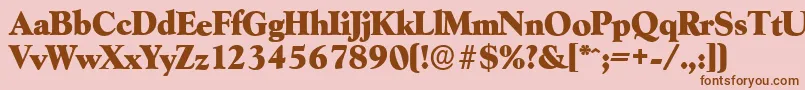 GoudyserialHeavyRegular Font – Brown Fonts on Pink Background