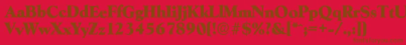 fuente GoudyserialHeavyRegular – Fuentes Marrones Sobre Fondo Rojo