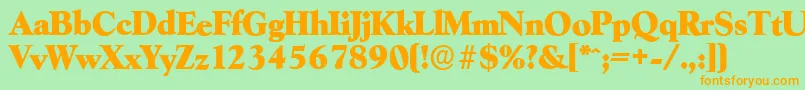 GoudyserialHeavyRegular Font – Orange Fonts on Green Background