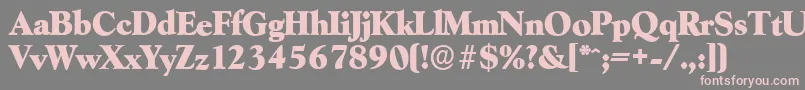 GoudyserialHeavyRegular Font – Pink Fonts on Gray Background