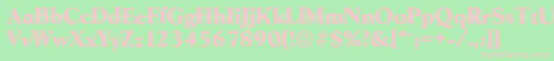 GoudyserialHeavyRegular Font – Pink Fonts on Green Background