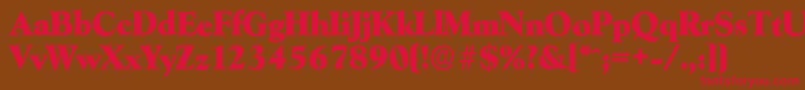 GoudyserialHeavyRegular Font – Red Fonts on Brown Background