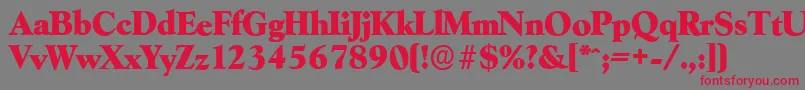 GoudyserialHeavyRegular Font – Red Fonts on Gray Background
