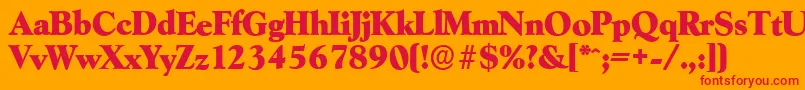 GoudyserialHeavyRegular Font – Red Fonts on Orange Background