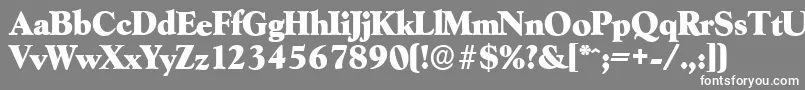 GoudyserialHeavyRegular-Schriftart – Weiße Schriften auf grauem Hintergrund