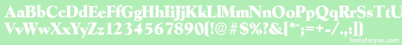 GoudyserialHeavyRegular Font – White Fonts on Green Background