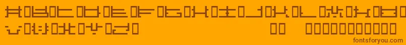 Weitere Informationen zur Influcts-Schriftart Influcts-Schriftart – Braune Schriften auf orangefarbenem Hintergrund