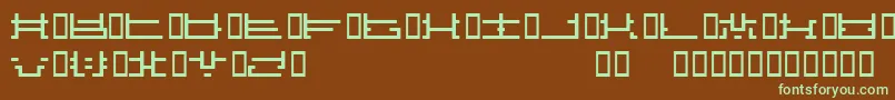 Шрифт Influcts – зелёные шрифты на коричневом фоне