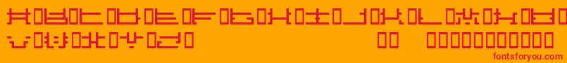 フォントInflucts – オレンジの背景に赤い文字
