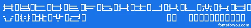 フォントInflucts – 青い背景に白い文字