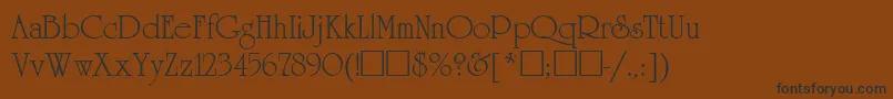 ReverenceNormal Font – Black Fonts on Brown Background