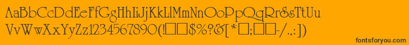 ReverenceNormal Font – Black Fonts on Orange Background