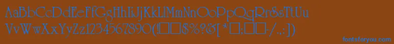 ReverenceNormal Font – Blue Fonts on Brown Background