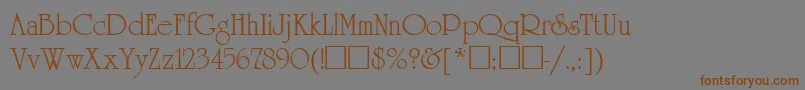 ReverenceNormal Font – Brown Fonts on Gray Background