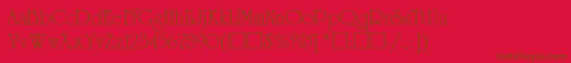 ReverenceNormal Font – Brown Fonts on Red Background