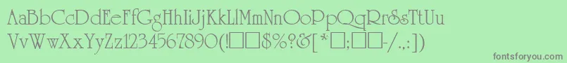 ReverenceNormal Font – Gray Fonts on Green Background